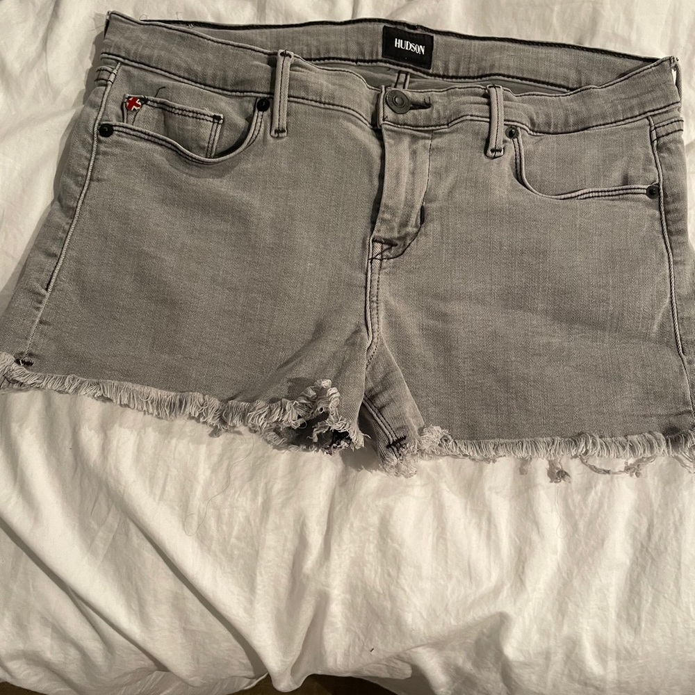 Grey Hudson denim shorts
